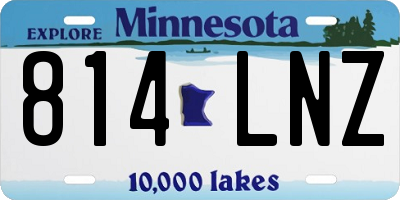 MN license plate 814LNZ