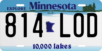 MN license plate 814LOD