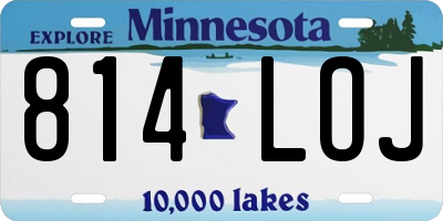 MN license plate 814LOJ