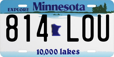 MN license plate 814LOU