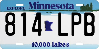 MN license plate 814LPB