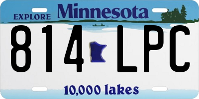 MN license plate 814LPC