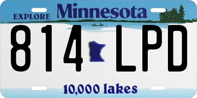 MN license plate 814LPD