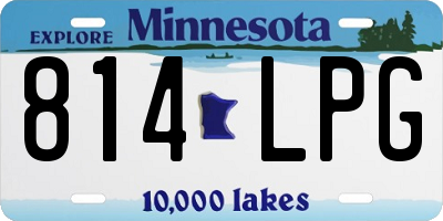 MN license plate 814LPG