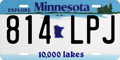MN license plate 814LPJ