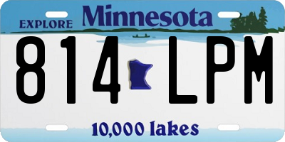 MN license plate 814LPM