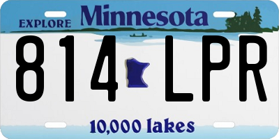 MN license plate 814LPR