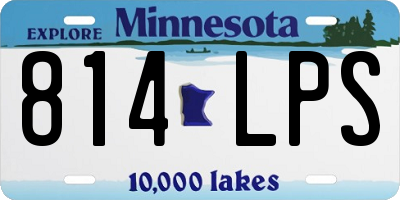 MN license plate 814LPS