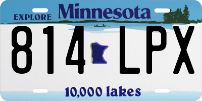 MN license plate 814LPX