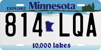 MN license plate 814LQA