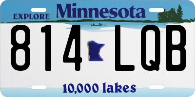 MN license plate 814LQB