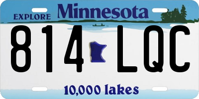 MN license plate 814LQC