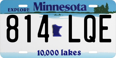 MN license plate 814LQE