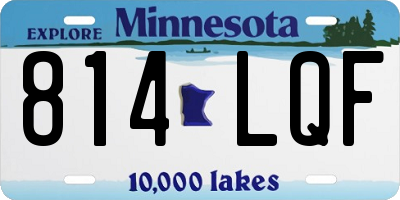 MN license plate 814LQF