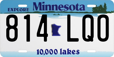 MN license plate 814LQO