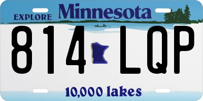 MN license plate 814LQP