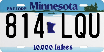 MN license plate 814LQU