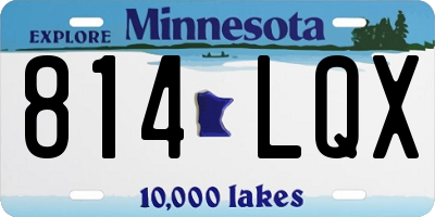 MN license plate 814LQX