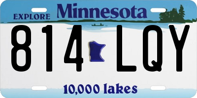 MN license plate 814LQY