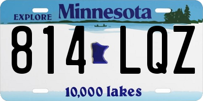 MN license plate 814LQZ