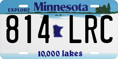 MN license plate 814LRC