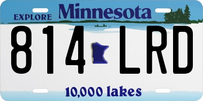 MN license plate 814LRD