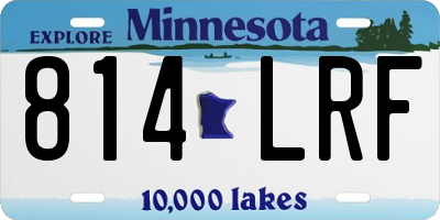 MN license plate 814LRF