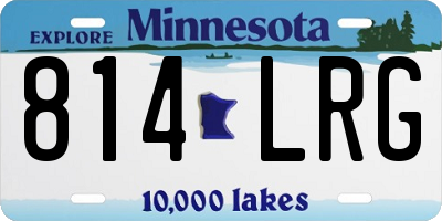 MN license plate 814LRG