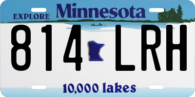 MN license plate 814LRH