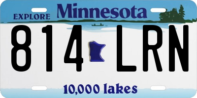 MN license plate 814LRN