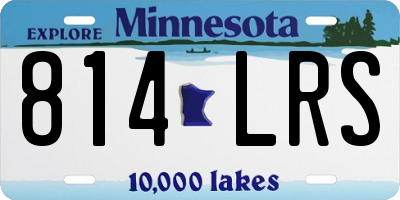 MN license plate 814LRS