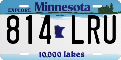 MN license plate 814LRU