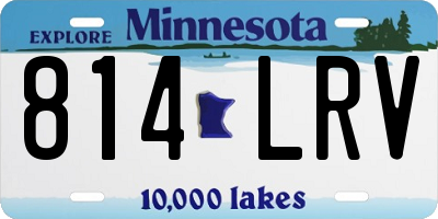 MN license plate 814LRV