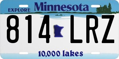 MN license plate 814LRZ