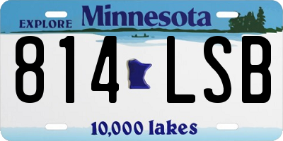 MN license plate 814LSB