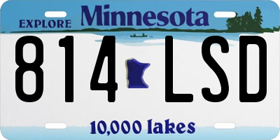 MN license plate 814LSD