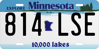 MN license plate 814LSE