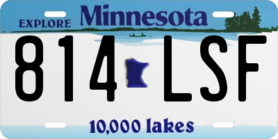MN license plate 814LSF