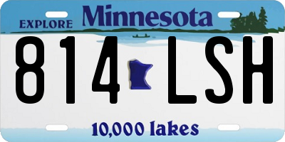 MN license plate 814LSH