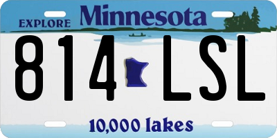 MN license plate 814LSL