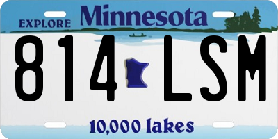 MN license plate 814LSM