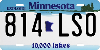 MN license plate 814LSO