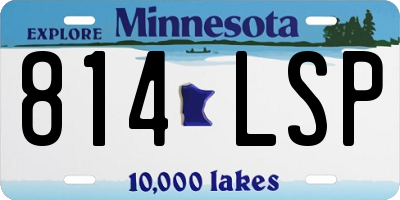MN license plate 814LSP