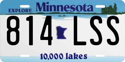 MN license plate 814LSS