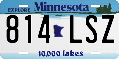 MN license plate 814LSZ