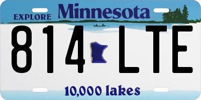 MN license plate 814LTE
