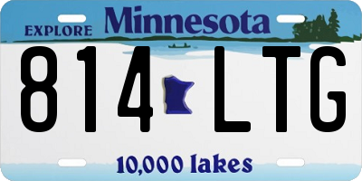 MN license plate 814LTG