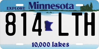 MN license plate 814LTH