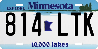 MN license plate 814LTK