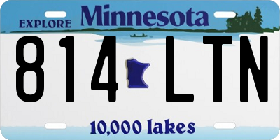 MN license plate 814LTN